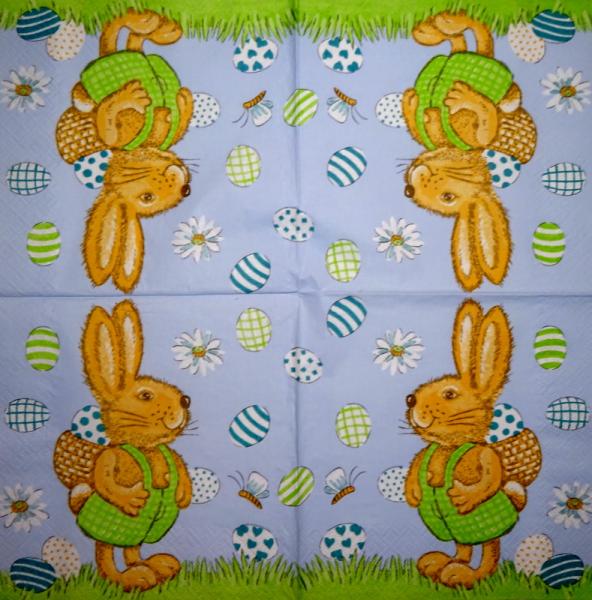 184 Hasen: unnatürlich - 3-lagig - 35x35 cm